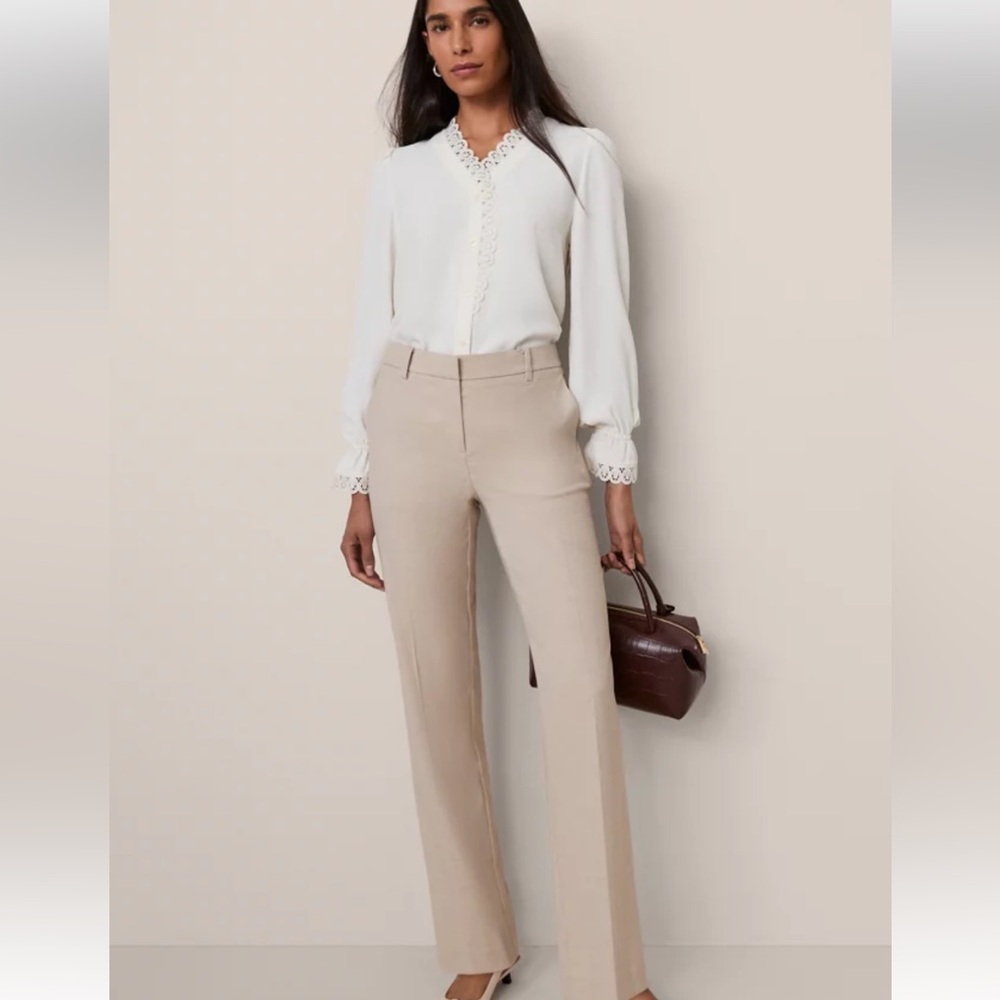 Loft beige slim pants Sz 2